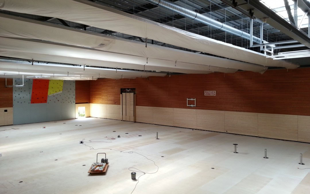 Sporthalle im Umbau